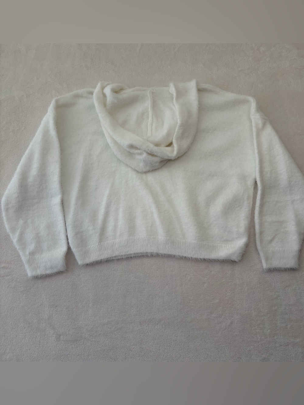 PILCRO by Anthropologie Fuzzy Hooded Sweater Pullover Cozy Y2K Boho NWT Sz M - Picture 3 of 7